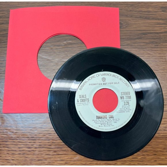 Seals & Crofts Diamond Girl 45 Pop Promo Warner Brothers 7708 1973 - Picture 3 of 4